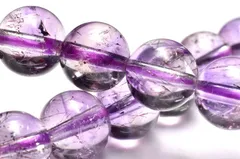 【１点物】透明感抜群！ スーパーセブンアメジスト　7.5mm　ブレスレット パワーストーン 天然石 _MC6887