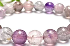 【１点物】上質◇マルチカラー スーパーセブン　9mm　ブレスレット パワーストーン 天然石 _MC6958