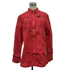 【古着】NAPAPIJRI ナパピリ シャツ 長袖シャツ ミリタリーシャツ ワークシャツ カジュアルシャツ 赤 Lサイズ