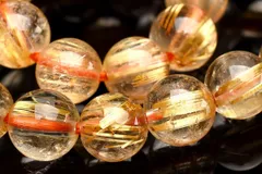 【１点物】AA+☆黄金針 ゴールドタイチンルチルクォーツ　7mm　ブレスレット パワーストーン 天然石 _U9663