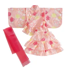 浴衣 子供 女の子 ベビー キッズ 夏祭り 夏 和装 ゆかた こどもゆかた 3点セット 帯セット ワンピース 上下セット 兵児帯付 浴衣ドレス 花火大会 HF07