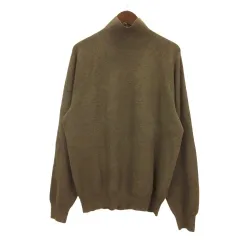 ユニクロ UNIQLO U ハイネック セーター ニット 長袖 L オリーブ