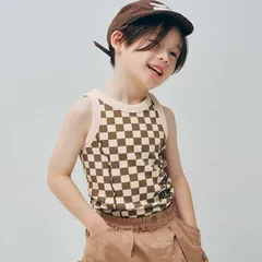 《新品》p.premier リブタンクトップ ブラウン 80 90 100 子供服 P210016