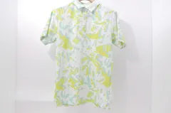 中古 メンズ キャロウェイ Callaway 半袖ポロシャツ L 薄い緑×黄緑 総柄