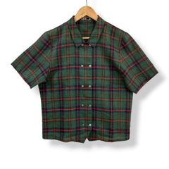 DAKS】ダックス ブロックチェックシャツ 綿100% 長袖 マルチカラー M