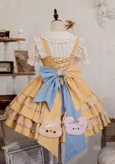 新品 未使用  26新作 ロリータジャンパースカートお出かけ、普段着にオススメ！飾りは取り外し可能 社交ダンスドレス ラテンダンス衣装 レッスンウェア ステージ衣装