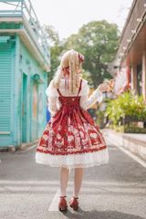 Chalmiereシャルミエール ロング丈 ベイクドベリー ジャンパースカート