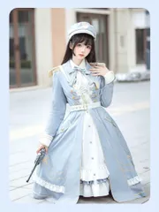 新品 未使用  26新作 ロリータワンピース　ロリータ軍服風　お出かけ女子会パーティーに！ 社交ダンスドレス ラテンダンス衣装 レッスンウェア ステージ衣装