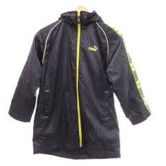 푸마 PUMA 재킷 윈드 브레이커 140 감색 네이비 긴팔 후드 첨부 /NL ■ECF003