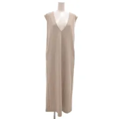 グローバルワーク GLOBAL WORK タグ付き ワンピース ロング丈 M ベージュ Vネック ノースリーブ /NL ■ECF003