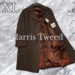 ハリスツイード パパス ツイードカバーオール ムートンボア襟