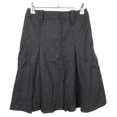 マイケルマイケルコース Michael michael kors スカート フレア ひざ丈 ボックスプリーツ 薄手 ウール 無地 2 グレー ボトムス /T2のサムネイル