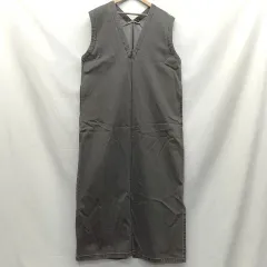 SamansaMos2blue サマンサモスモスブルー 〔ECODENIM〕Vネックジャンスカ グレー F ○□・□○