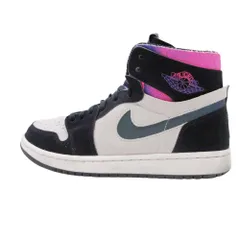 良品 NIKE ナイキ AIR JORDAN 1 ZOOM AIR CMFT PSG エアジョーダン 1 ズーム スニーカー DB3610-105 26.0 黒×白 メンズ 古着 中古 USED
