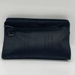 BN8176●BURBERRY バーバリー クラッチバッグ セカンドバッグ ブラック チェック柄