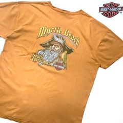 H111☆ハーレーダビッドソン☆ポケットTシャツ☆バックプリント☆海賊 