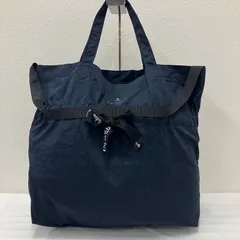 911　LANVIN en Bleu　ランバンオンブルー　サリー　2way　エコバッグ　トートバッグ　ハンドバッグ　ネイビー　ポケッタブル　軽量　折り畳み　リボン　無地　シンプル　きれいめ　上品のサムネイル