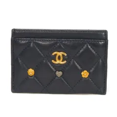 CHANEL シャネル マトラッセ カードホルダー ココマーク CCマーク ライオン ハート カメリア 26番台 ラッキーアイコン ネイビー カードケース A81609
