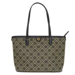 Tory Burch トリーバーチ Tモノグラム スモール ジップ トート 総柄 ショルダーバッグ 未使用 ダブルT ロゴ ジャガード トリーネイビー トートバッグ 152299