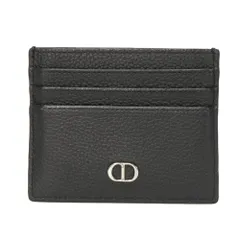 Dior ディオール CD ICON カードホルダー 現行 アイコン シグネチャー グレイン カーフ パスケース 名刺入れ CDロゴ ブラック カードケース 2ESCH135CDI_H00N