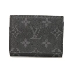 LOUIS VUITTON ルイ・ヴィトン アンヴェロップ カルト ドゥ ヴィジット 現行 LVロゴ フラワー スナップボタン コンパートメント 名刺入れ パスケース RFID ICチップ モノグラム エクリプス ノワール カードケース M12874