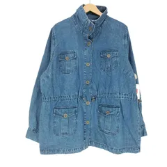 ユーズドフルギ USED古着 {{LiZ＆Me}} ドローストリングスタンドカラーデニムジャケット レディース  1X