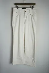 MaxMara WEEKEND LINEマックスマーラ ウィークエンド ホワイト デニム パンツ ジーンズ ジッパーフライ 白 サイズ42 1100Q★4のサムネイル