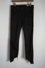 rag & bone ラグアンドボーン ブラック デニム パンツ ジーンズ カットオフ アシンメトリー ジッパーフライ 黒 サイズ27 1102Q★4のサムネイル