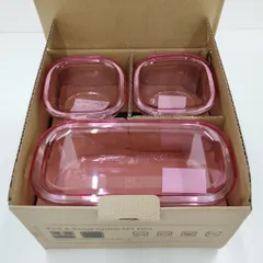 iwaki 耐熱ガラス 保存容器 セット パック&レンジ ピンク 作り置き 電子レンジ オーブン対応　未使用品