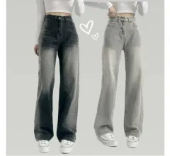 レディース ハイウエスト ブラックデニム ズボン S 新品