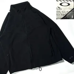 【00s】【OAKLEY】フリース ジャケット 刺繍ロゴ ビンテージ 古着 レア ストリート テック ブラック 長袖 アメカジ  y2k