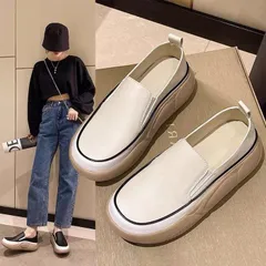 スニーカー スリッポン レディース シューズ 厚底 通気 カジュアル ウォーキング 歩きやすい 履きやすい 疲れにくい かわいい きれいめ M0319-2AB3-1