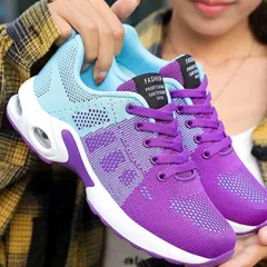 スニーカー レディース ウォーキングシューズ スポーツシューズ 運動靴 スリッポン 厚底 エアークッション 超軽量 疲れない 通気性 カジュアル ジム ランニング ジョギング M0319-KIP1-1