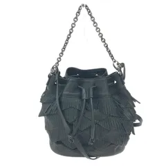 PLINIO VISONA プリニオヴィソナ 2WAYショルダーバッグ  巾着 チェーン フリンジ レザー    ブラック レディース / 240001194154