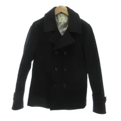 B&Y ユナイテッドアローズ BEAUTY&YOUTH ビューティー&ユース ピーコート Pコート ウール M 黒 ブラック ダブルブレスト /NL ■ECG001のサムネイル