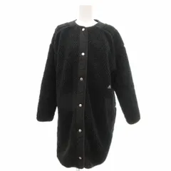 アディダス adidas ボアコート M 紺 ネイビー ノーカラー /NL ■ECG001