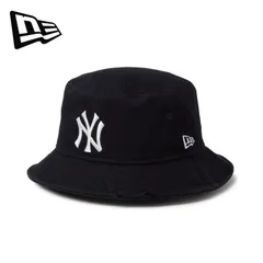 26春夏 ニューエラ NEW ERA メンズ レディース (ユニセックス) バケット01 MLB Damaged Denim ニューヨーク・ヤンキース ブラック 14744774 帽子 ハット
