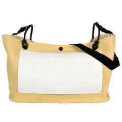 マルタンマルジェラ MARTIN MARGIELA ロゴパッチ ショッピングバッグ トートバッグ ラフィア【中古】