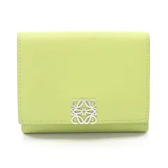 ロエベ LOEWE 三つ折り財布 アナグラム トライフォールド ウォレット C821TR2X08 アップルグリーン レザー アナグラム トライフォールド ウォレット レディース