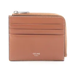セリーヌ CELINE コインケース トリオンフ ジップドカードホルダー ブラック/ブラウン レザー トリオンフ コインカードホルダー レディース Used Aのサムネイル