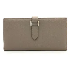 エルメス HERMES ベアンスフレ ヴェルソ 長財布 ヴォーエプソン C刻印 グリアスファルト シルバー金具 ブルーインディゴ【中古】