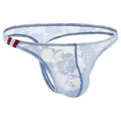 Tバック メンズ セクシー ローライズ パンツ 透ける レース 通気性 透け感 ストレッチ 前閉じ 下着 大きいサイズ 柔らか フィット 高級感 男性 mt-016