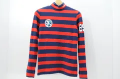 中古 レディース パーリーゲイツ PEARLY GATES 長袖シャツ 1(M) 赤×紺 モックネックカットソー ボーダー