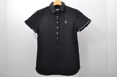 中古 レディース キャロウェイ Callaway 半袖ポロシャツ M 黒 ブラック チェック