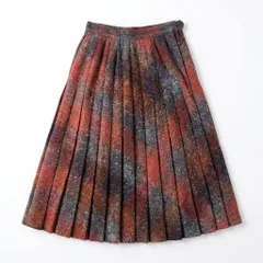 [C-12] マルチカラー チェック柄 プリーツスカート