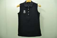 中古 レディース パーリーゲイツ PEARLY GATES ノースリーブ 00(SS) 紺 ネイビー ポロシャツ