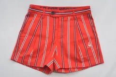 中古 レディース ルコックスポルティフ le coq sportif ショートパンツ 9号 赤×紺×白 レッド×ネイビー×ホワイト ストライプ