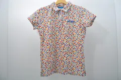 中古 レディース ジャックバニー Jack Bunny!! 半袖ポロシャツ 0(S) 白×カラフル 花総柄