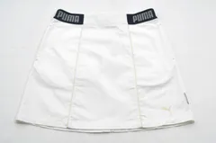 中古 レディース プーマ PUMA スカート S 白 ホワイト シンプル ストレッチ
