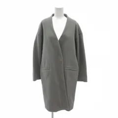 アーバンリサーチ URBAN RESEARCH ノーカラーコート ロングコート Vネック カジュアル F グレー /MG ■ECG001